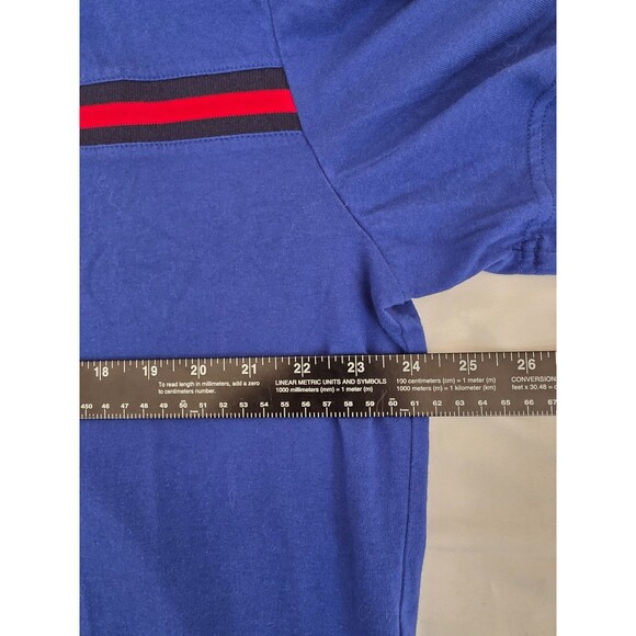 Tommy Hilfiger Men's Blue Embroidered T-Shirt Short Sleeve Flag Logo Size XXL - Picture 5 of 6